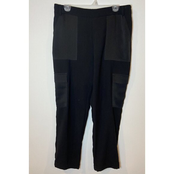 Maeve by Anthropologie Pants Cargo Cuff Hem Black Size Medium M - Picture 1 of 5